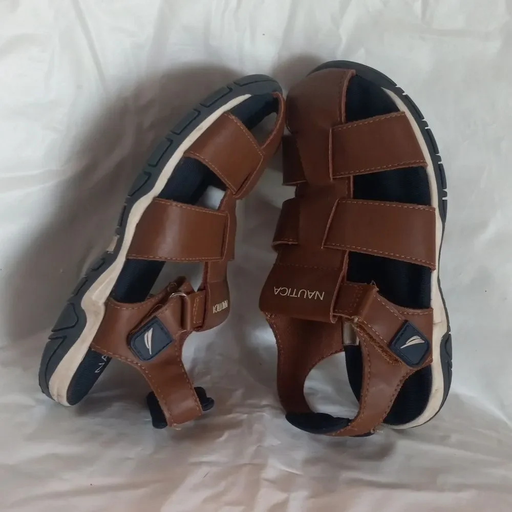 Nautica Toddler Fisherman Brown Sandals Size 12